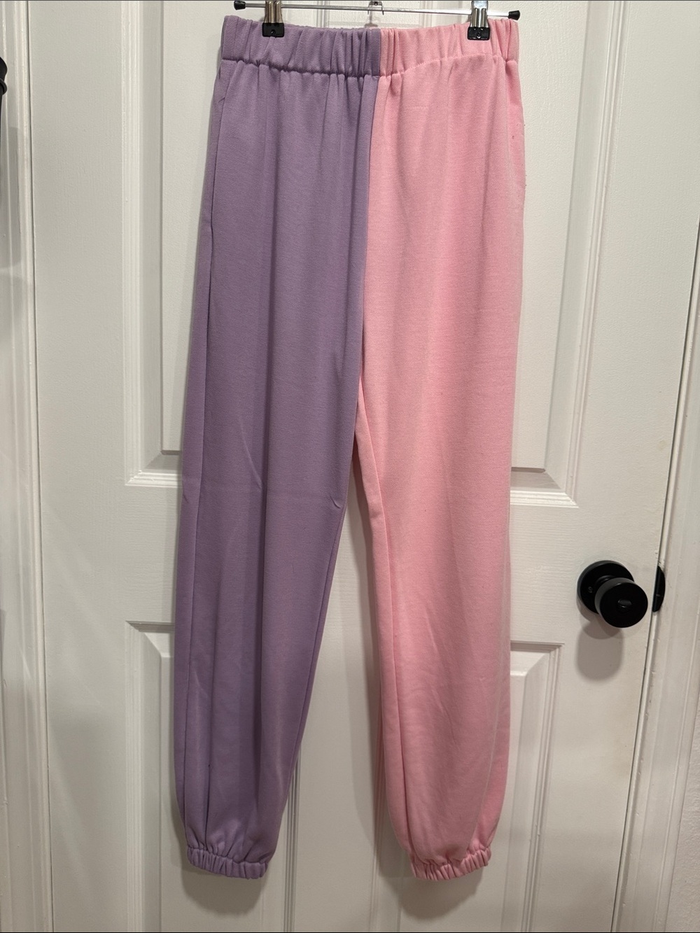 Colorblock Lavender & Pink Track Joggers